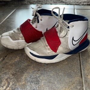 Kyrie Nike Kids Sneakers in Red, White, and Blue